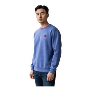 Reason Sweater Mens Large Blue Crewneck Pullover Mountain Patch Logo New NYC